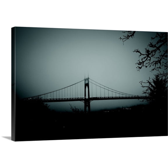 Great BIG Canvas | "St. Johns Bridge V" Canvas Wall Art - 36x24