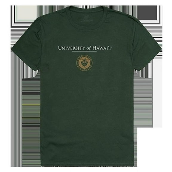 W Republic Apparel  University of Hawaii at Manoa Mens Institutional Tee, Forest Green - Extra Large