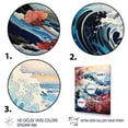 thumbnail image 3 of Designart "Japon Art Waves Of Calm II" Nautical & Beach Floater Framed Wall Art Print, 3 of 7