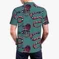thumbnail image 4 of Balery Snake And Rose Printed Men’s Short Sleeve Polo Shirt, Midweight Men's Shirt,Golf Polo shirts -Large, 4 of 9