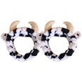 thumbnail image 4 of Here's a refined and professional product description for your **Cow Pattern Makeup Headband**:\n\n \n\n**2pcs Cow Pattern Makeup Headbands for Women –, 4 of 5