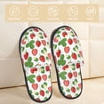thumbnail image 2 of Fotbe Strawberry Pantuflas Peludas para Mujer con Estampado, Zapatillas de Peluche, Zapatos de Invierno para Casa, Uso Interior y Exterior-Large, 2 of 8