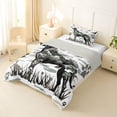 thumbnail image 2 of Homewish Camo Labrador Retriever Twin Comforter Sets,Vintage Dog Paws Duck Bedding Set,White,Light Gray Reversible,2pcs,1 Comforter and 1 Pillowcase, 2 of 7