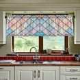 thumbnail image 3 of Yayeee Kitchen Curtains Tier Set of 2 Light Filtering 57"x24" Over Sink Window Panels, Orange Art Pattern, 3 of 7
