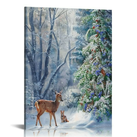 Shadudu Animals Tree Canvas Wall Art, x 20-inch 12x in