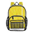 thumbnail image 4 of Iauyy Clear Backpack Heavy Duty PVC Transparent Backpack for College Workplace, Bright Yellow, 4 of 8