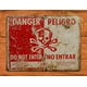 thumbnail image 1 of Bernice Danger - No entrar - Cartel de aluminio para tienda de garaje vintage. Tamaño: 16 x 12 pulgadas, 1 of 4