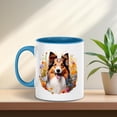 thumbnail image 5 of Welcome Spring Summer Shetland Sheepdog Portrait Flower Blue Sky 11oz Accent Two-tone Mug Sheltie Dog Lover Gifts Coffee Tea Cup - 12001, 5 of 5
