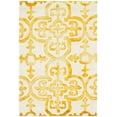 thumbnail image 2 of Safavieh Dip Dye Flower Distressed Wool Area Rug, Ivory/Gold, 2' x 3', 2 of 7