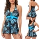 thumbnail image 2 of Traje de baño de dos piezas dividido con estampado sexy con tirantes casuales para mujer Traje de baño de playa Traje de baño Fridja  nalpqowj51961, 2 of 8