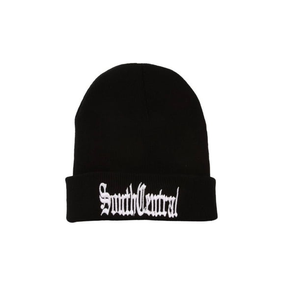 South Central LA Cuffed Black Beanie