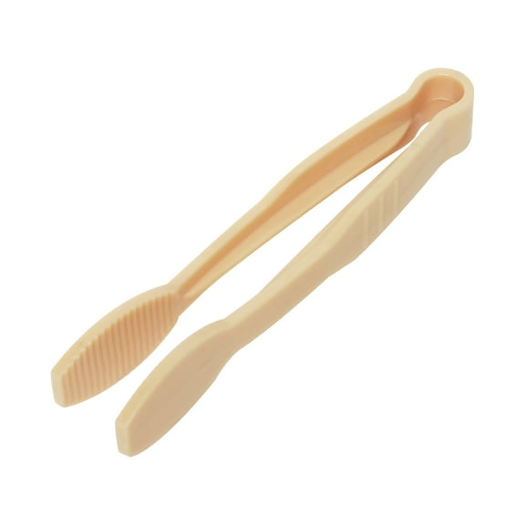 Excellante 6" flat grip tong, polycarbonate, beige color, comes in each