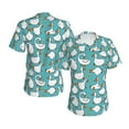 thumbnail image 3 of Yiaed Cartoon Funny Goose Print Women's T Shirt V-Neck Short Sleeve Shirt Casual Breathable Tee Summer Tops-3X-Large, 3 of 5