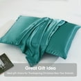 thumbnail image 3 of JML Silky Soft Satin Pillowcases King Set of 2,Wrinkle, Fade, Stain Resistant,20"x 40",Teal, 3 of 5