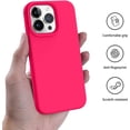 thumbnail image 3 of iPhone 13 Pro Case,[Military Shockproof Protection] Liquid Silicone Phone Case with [Soft Anti-Scratch Microfiber Lining] Camera & Screen Protection 6.1 inch Slim Thin Cover（Hot Pink）, 3 of 15
