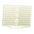 thumbnail image 2 of Tapete de silicona para secar platos, almohadilla de secado, fácil de limpiar, antideslizante, resistente, para escurrir platos en el refrigerador y Blanco, 2 of 9