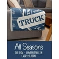 thumbnail image 3 of Truck Driver Throw Blanket - Flannel Blankets for Trucker - Truck Driver Gifts on Christmas, Birthday, Thanksgiving - 50" x 60" - (Blue), 3 of 6