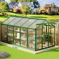 thumbnail image 3 of 6x10 FT Greenhouse for Outdoors, Large Aluminum Greenhouses with Roof Vent and Quick Setup Structure, Greenhouse Heavy Duty with PC Panels, Walk-in Green Houses for Winter Garden,Backyard,Patio,Lawn, 3 of 6