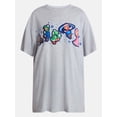 thumbnail image 3 of Super Mario Galaxy Movie Women's Oversized Graphic Tee with Short Sleeves, Sizes XXS-XXL, 3 of 5