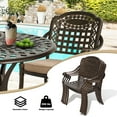 thumbnail image 4 of Magic Union 7-Piece Adult Contemporary Outdoor Cast Aluminum Dining Set, Bronze, 4 of 10