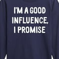 thumbnail image 3 of Instant Message - I'm a Good Influence Christmas - Toddler & Youth Long Sleeve Graphic T-Shirt, 3 of 6