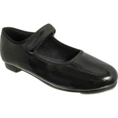 Black Patent Mary Jane Shoes - Girls Black Patent Hook And Loop Mary Jane Tap Shoes 12.5-4 Kids