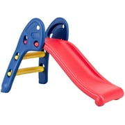 Baby Joy Folding Slide, Indoor First Slide Plastic Play Slide Climber Kids (Ellipse Rail)