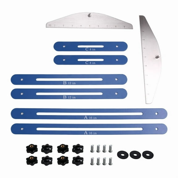 Stair Tread Template Tool Wooden Stair Jig Stair Measurement and Scribing Tool with Scale