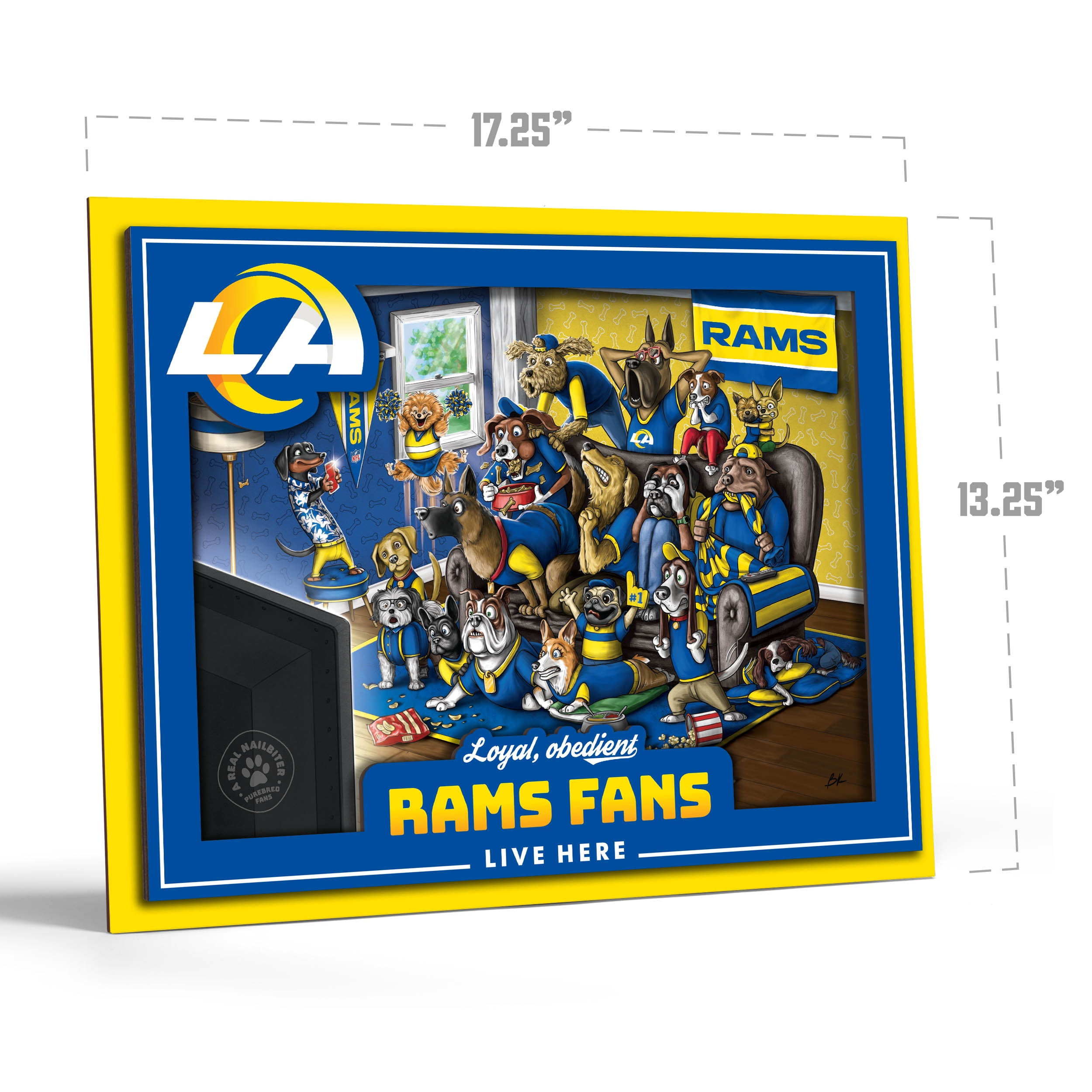 YouTheFan NFL Los Angeles Rams Purebred Fans Wall Art