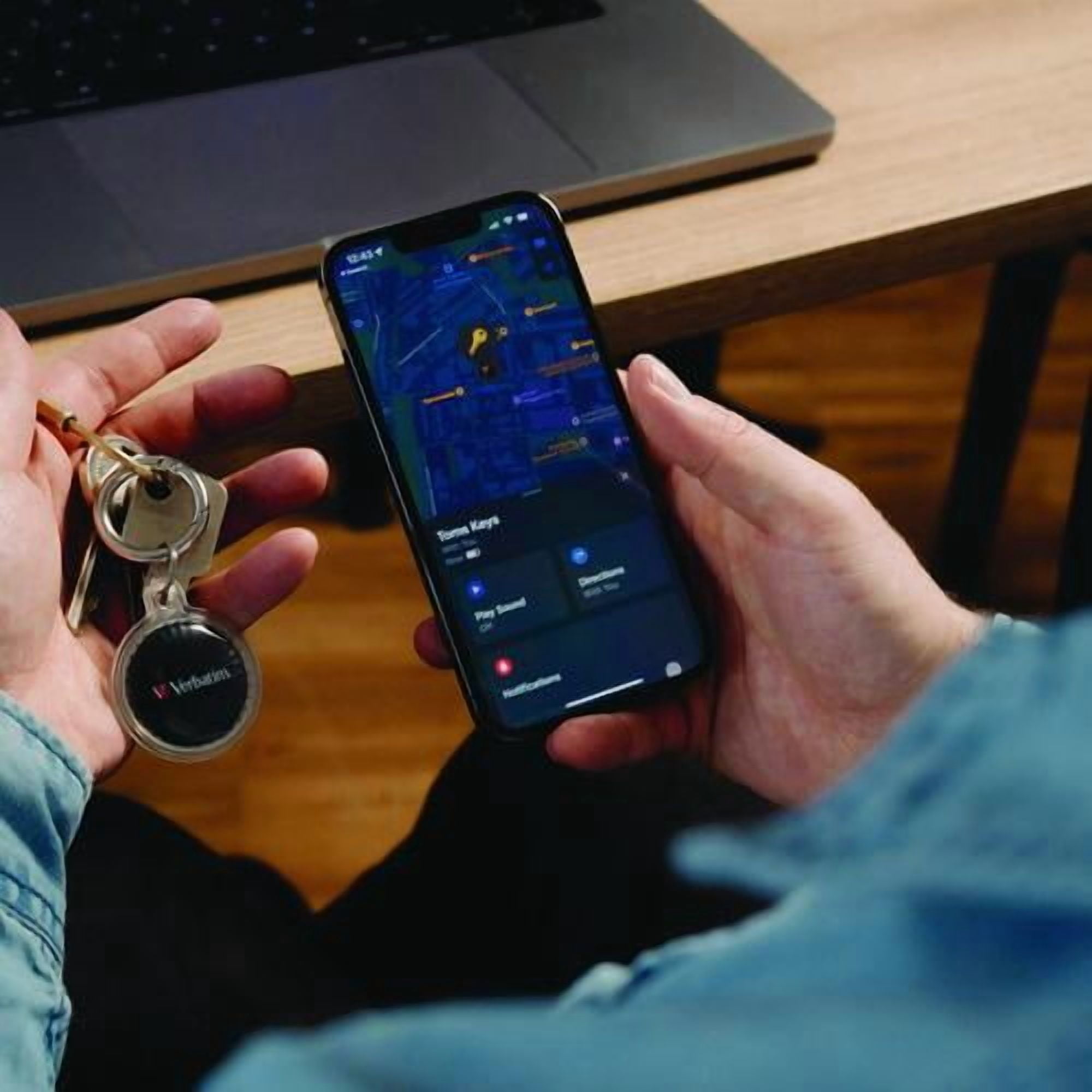 My Finder Bluetooth Coin Tracker for Apple iOS, Black | Bundle of 2