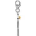 thumbnail image 2 of Sterling Silver Ss Amore La Vita Rh-Plated Gold-Plated Cz 3-D Tennis Racquet Charm (Width 8.25) (Length 32) - Jbsp, 2 of 5