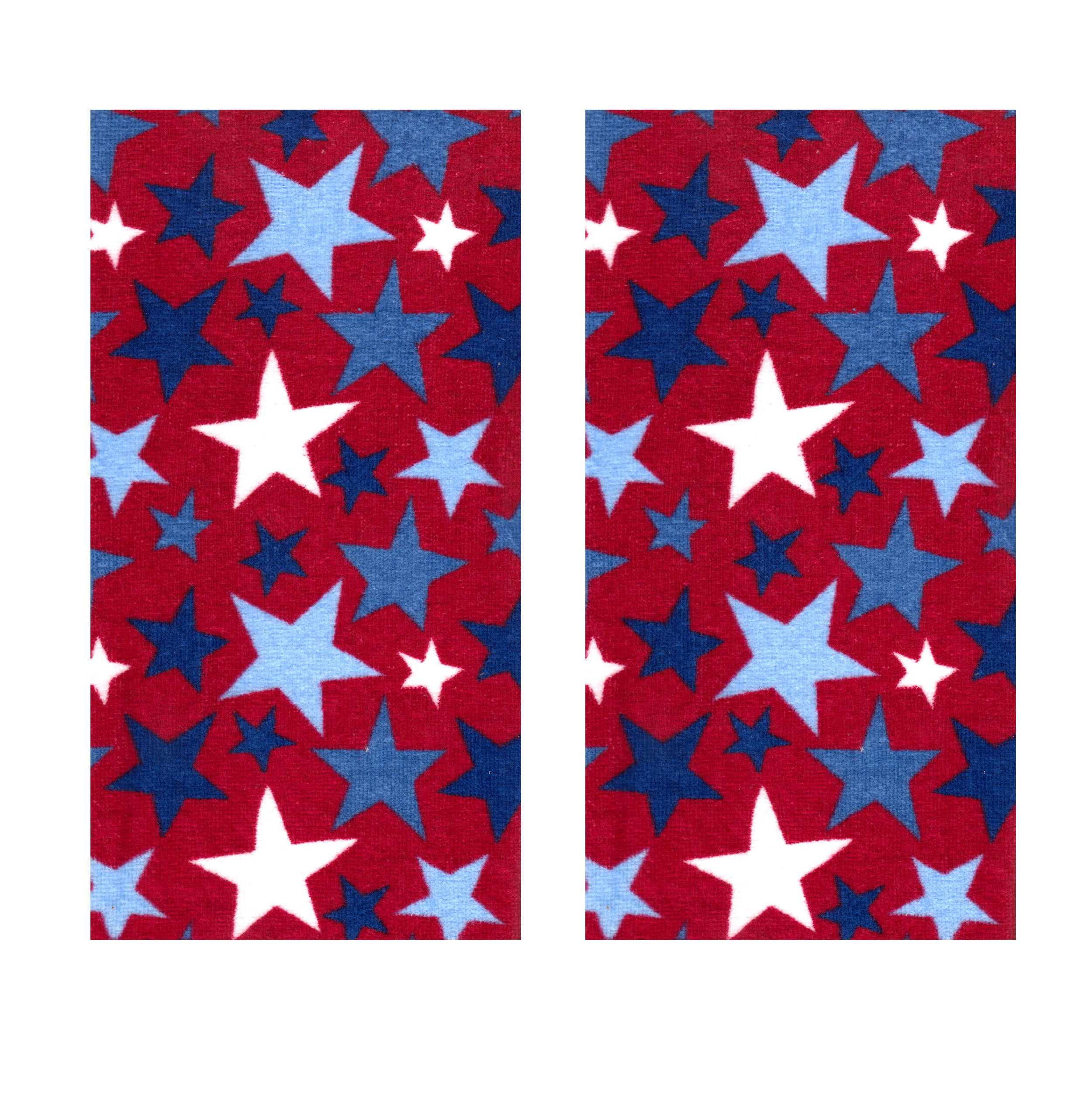 TRULY LOU KITCHEN TOWELS (2) CATS PATRIOTIC RED BLUE BLACK TAN