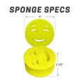 thumbnail image 5 of The Original Scrub Moji Scrubbing Sponge by Smilyeez (Set of 3) - Yellow - Temperature-Responsive Polymer Foam, Stain and Odor Resistant, Ideal for Kitchen and Bathroom Cleaning, 5 of 5