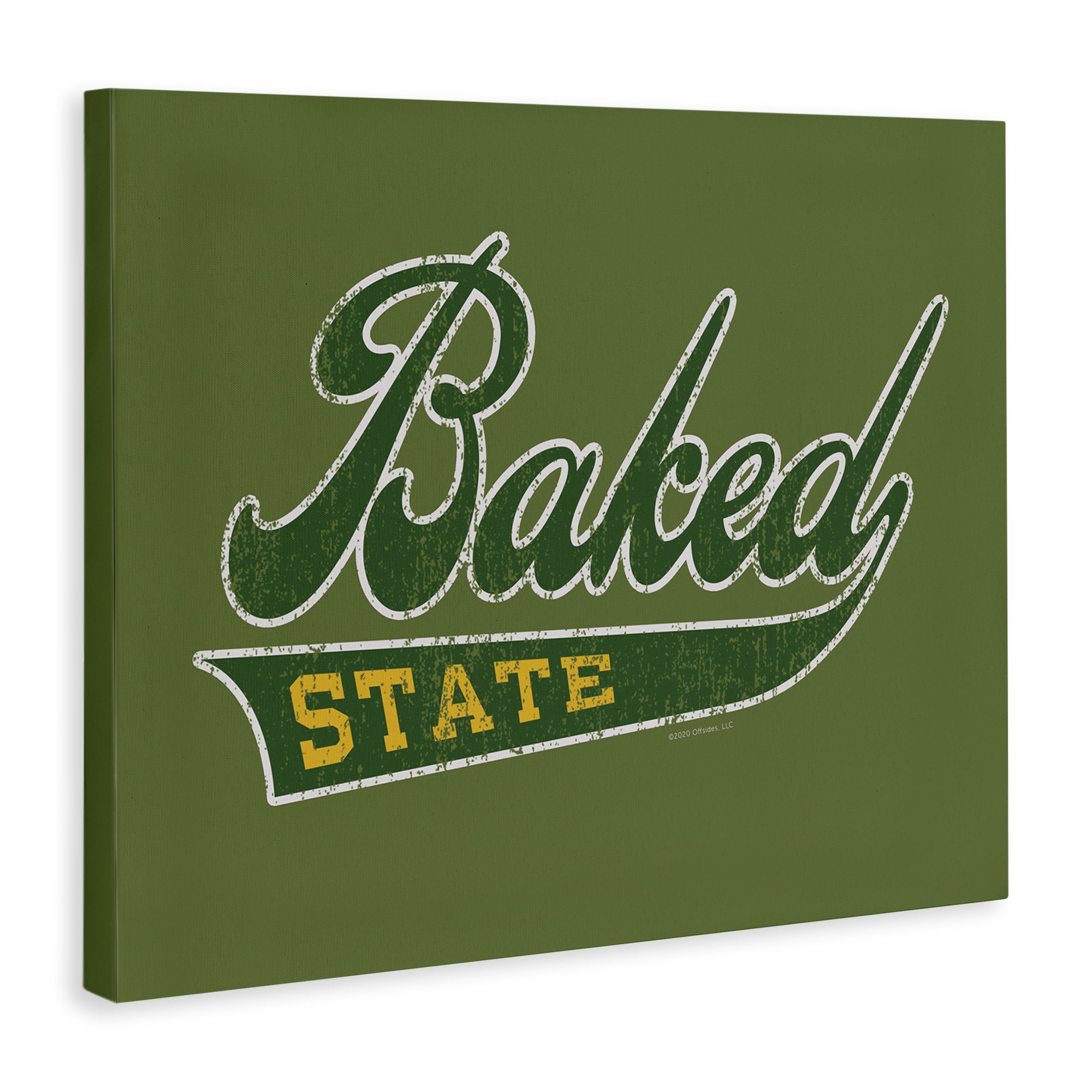 Stupell Industries Baked State Varsity Style Text & Numbers Painting Wrapped Canvas Art Print Wall Art, 30 x 24