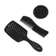 thumbnail image 1 of Juego De Peine Y Cepillo Para El Cabello, Ergonómico, Agarre Cómodo Negro, Juego De Peine Para Peinar El Cabello, Dientes Anchos Y Finos Ahuecados Para Uso Doméstico, 1 of 7