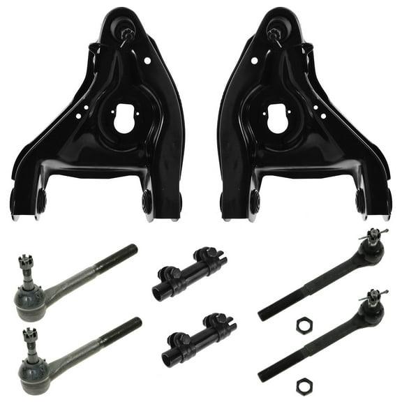TRQ 8 pc Steering & Suspension Kit Control Arms w/ Ball Joints & Tie Rod Ends PSA59950