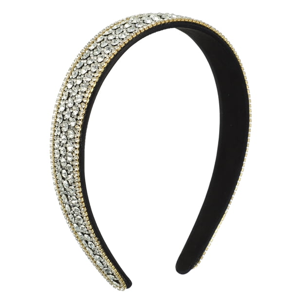 Diadema de diamantes de imitación Unique Bargains Accesorios para el cabello Tono plateado