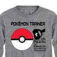 thumbnail image 3 of Pokémon - Pokeball Trainer - Youth Long Sleeve Graphic T- Shirt, 3 of 5