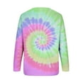 thumbnail image 5 of Jsaierl Womens Sweatshirts Cute Tie Dye Print Sweatshirts Round Neck Dressy Casual Pullover Tops Workout Long Sleeve Shirts, 5 of 5