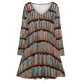 thumbnail image 3 of Library Long Sleeve Sexy Dresses For Women Ladies Vintage Elegant Party Dress Oversized V-neck Dress, 3 of 7
