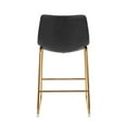 thumbnail image 3 of Heavenly Collection PU Stool, Counter PU Stool, Modern Stool with Gold Legs, Kitchen Stool, Restaurant Stool, Island Stool, with Footrest - Set 2, 3 of 7