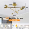 thumbnail image 4 of Lámpara de Techo Moderna,Sputnik Candeliers 6 lLuces,Lámpara de Araña Satelital para Dormitorio,Lampara Colgante de Techo Sala de Estar,Comedor,Cocina,Oficina, 4 of 7