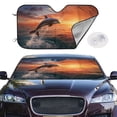 thumbnail image 2 of Kdxio Sunset Dancing Dolphin B Print Windshield Sun Shade,UV Rays and Sun Heat Protection,Sunshade for Car Windshield,Car Shade Front Windshield - Medium, 2 of 5