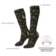 thumbnail image 5 of Picia Women Crew Soft Moisture-wicking Socks Christmas Gold Deers1 Pattern Design Cotton Socks, One Size fit All, 5 of 9