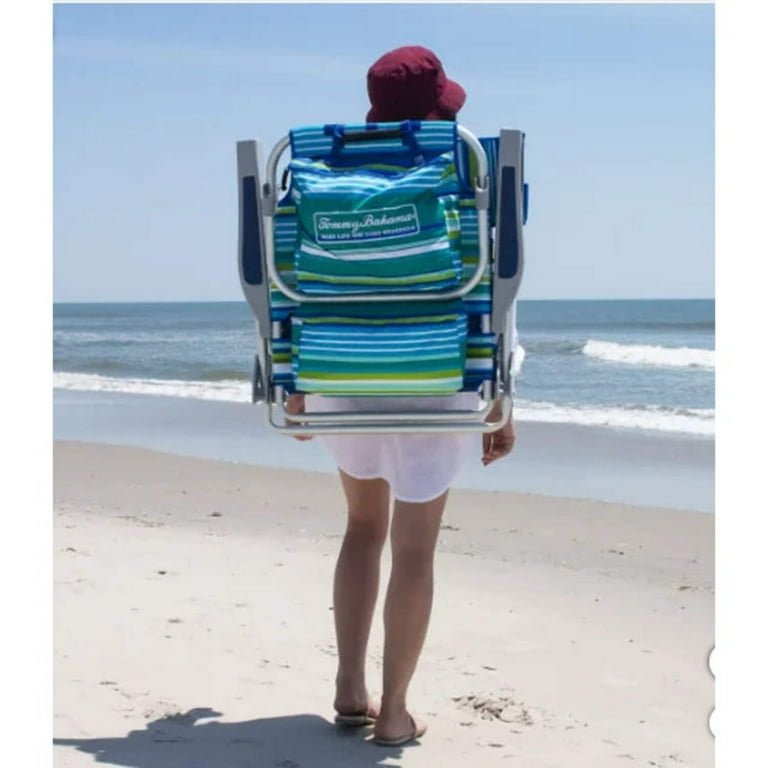 Tommy Bahama Beach Chair 2-pack Aqua Stripes - Walmart.com