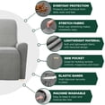 thumbnail image 4 of Zenna Home Recycled Cotton Recliner Slipcover, 4-Piece, Black Heather, 4 of 6