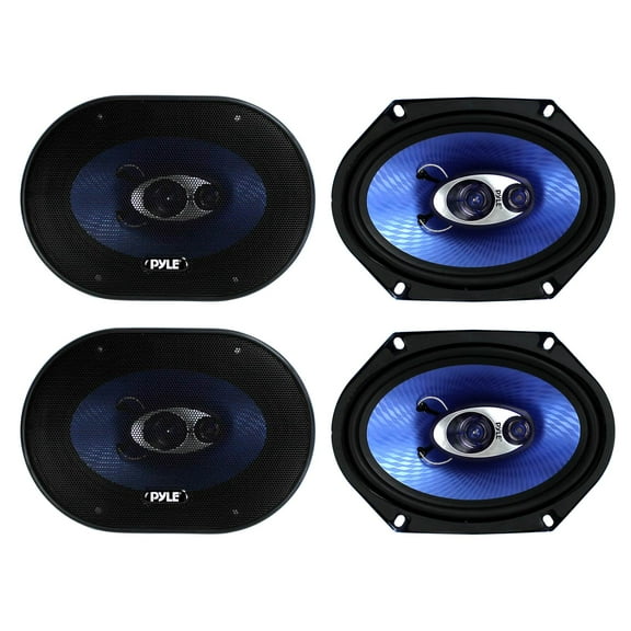 Pyle PL683BL 6x8" 720 Watt 3-Way Car Coaxial Audio Speakers Stereo - Blue