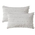 thumbnail image 1 of Juego de 2 fundas de almohada decorativas bohemias, fundas de cojín con patrón de Jacquard a rayas de lino para sofá, sala de estar y dormitorio, 1 of 6