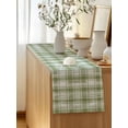 thumbnail image 5 of Table Runner 48 Inches Long for Kitchen Dining, Sage Green Plaid Dresser Scarf Farmhouse, Dining Table Decorations for Wedding/Parties, Modern Art Checkered Farmhouse 13 x 48 In, 5 of 8