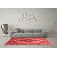thumbnail image 3 of Ahgly Company Indoor Square Oriental Red Industrial Area Rugs, 3' Square, 3 of 4